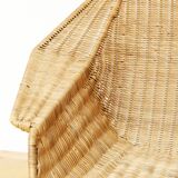 Mid-Century Rattan Lounge Chair