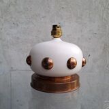 Art Deco lamp base in ceramic and brass.