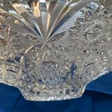 Chiseled glass fruit bowl