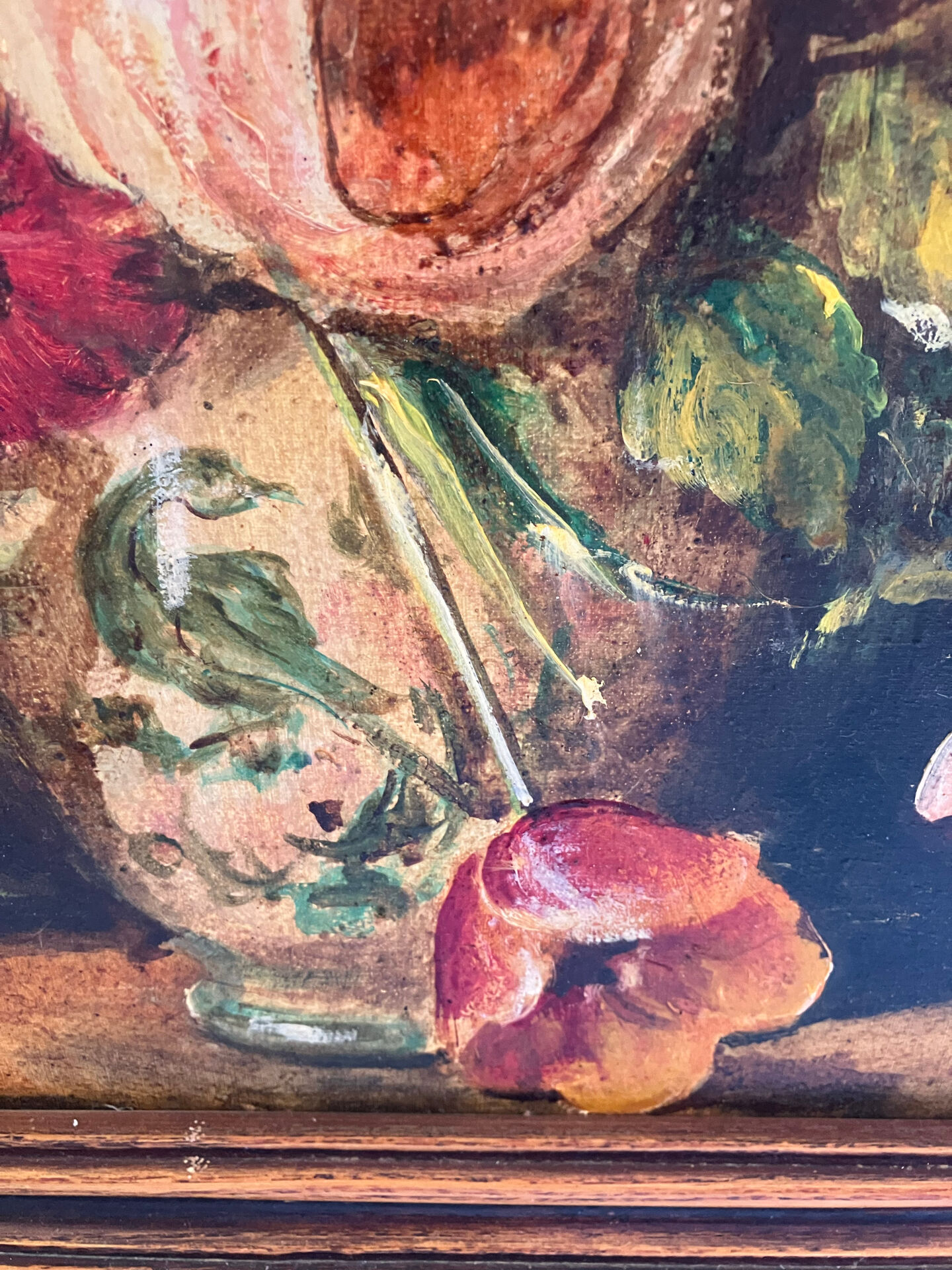 Old signed oil on canvas – Large bouquet of flowers – Inspiration