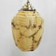 Art deco hanging lamp with marbled glass shade
