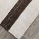 Short White Brown Turkish Kilim Runner Rug, 75x174Cm