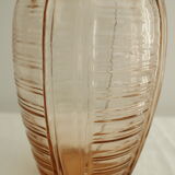 Vase art déco verre rose