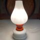 Bedside lamp in opaline glass and orange metal, 1970s