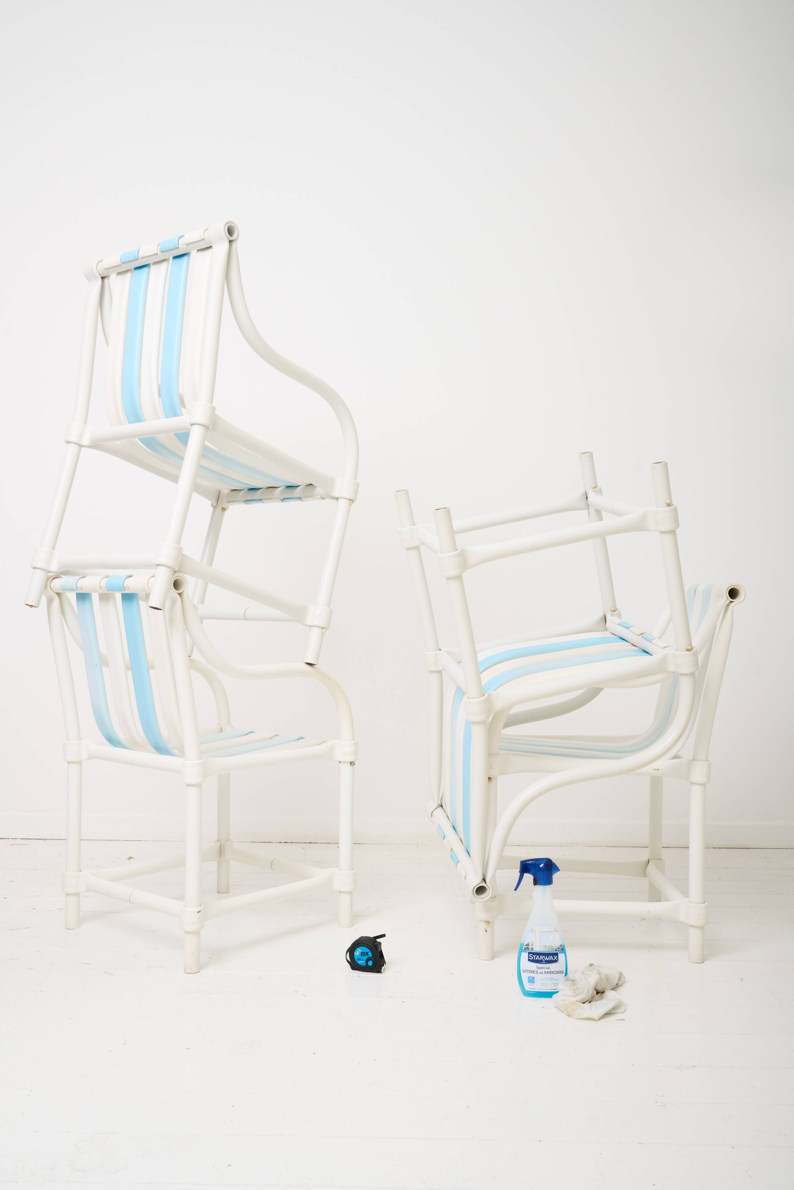 4 garden chairs "Sea side", Hugonet, 1970
