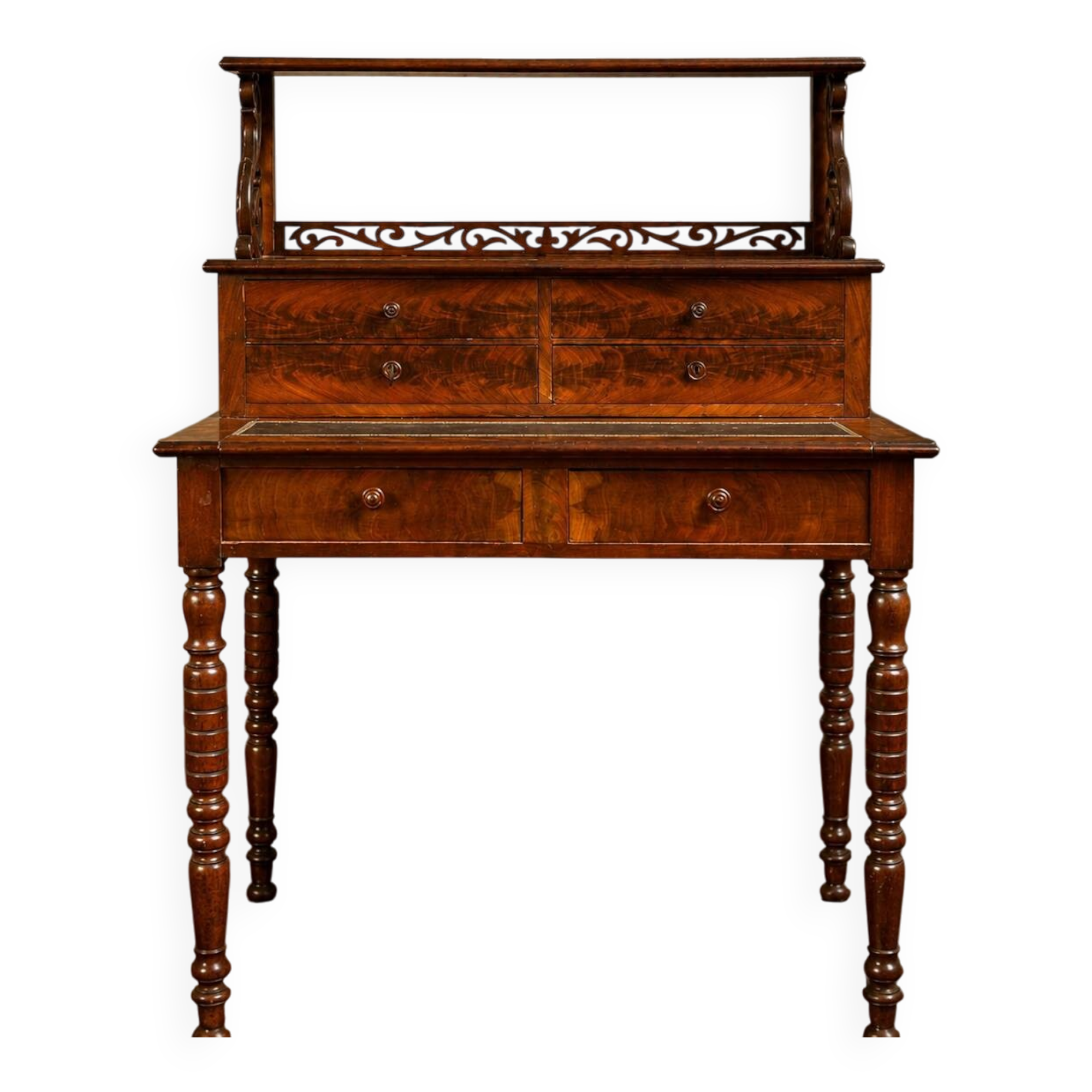 Napoleon III bonheur-du-jour in mahogany and mahogany veneer – 19th century contemporary elegance