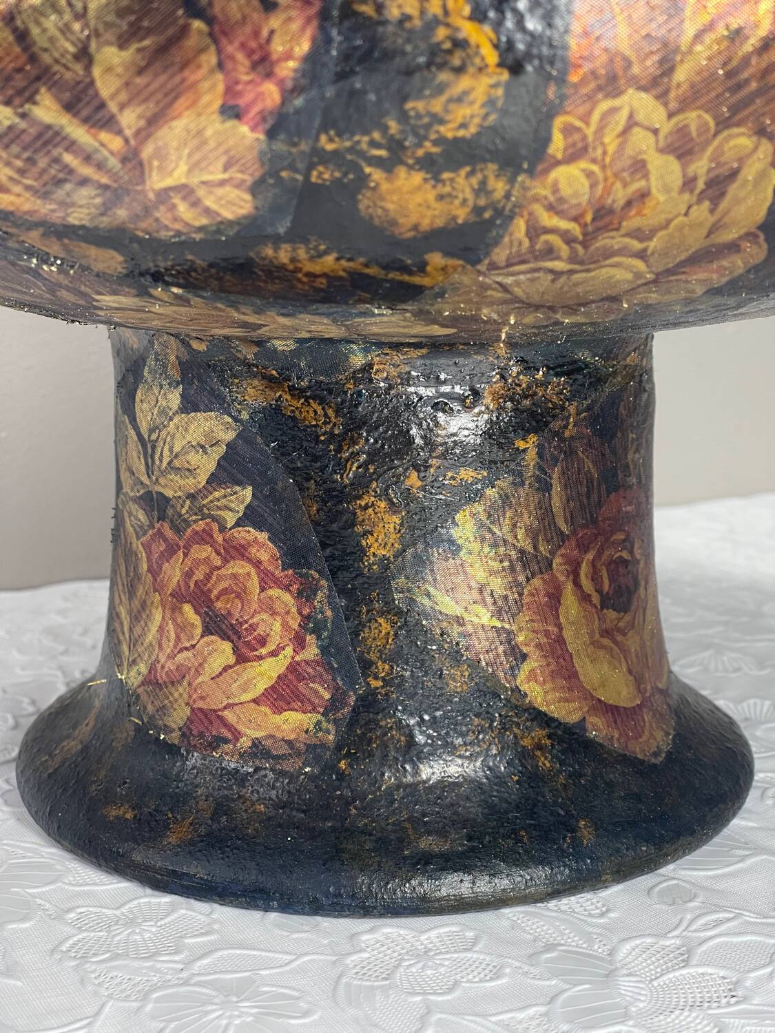 Handmade Terracotta Fruit Bowl / Centerpiece on Pedestal