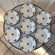 Set of 7 dessert plates Digoin Sarreguemines model "Mary Lou" 40s