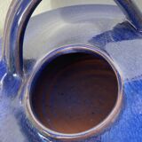 Organic teapot in blue ceramic