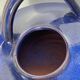 Organic teapot in blue ceramic
