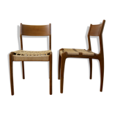 Paire de chaises scandinaves vintage 60's Consorzio Sedia Friuli