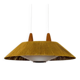 Raffia Bast and Teak Pendant Lamp from Temde