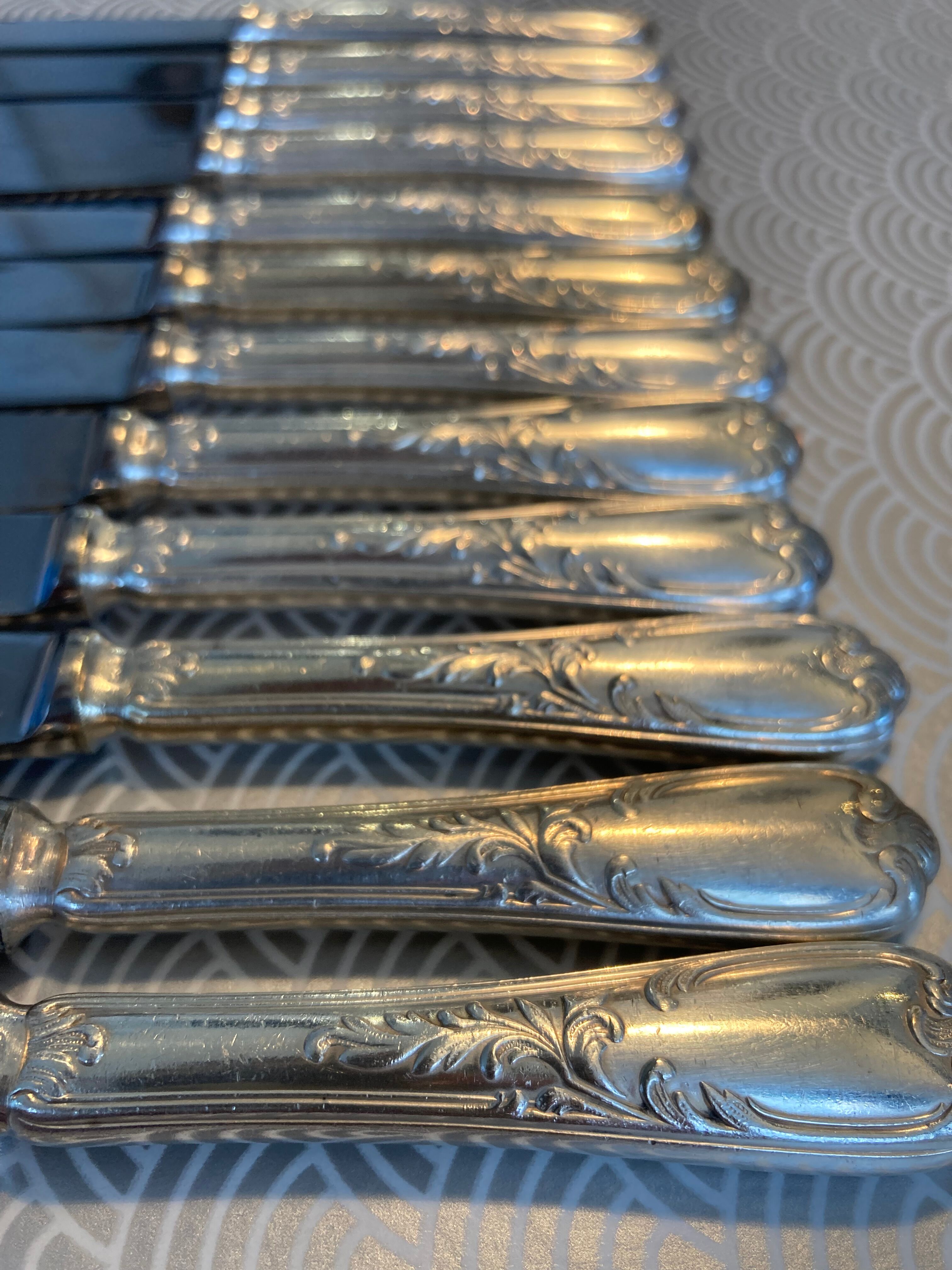 12 dessert knives Ercuis model Barry