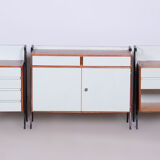 Restored MidCentury Cabinet Set, Mahogany, Revived Polish, Central Europe, 1950s