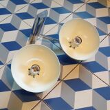 Space age wall light with 2 domes