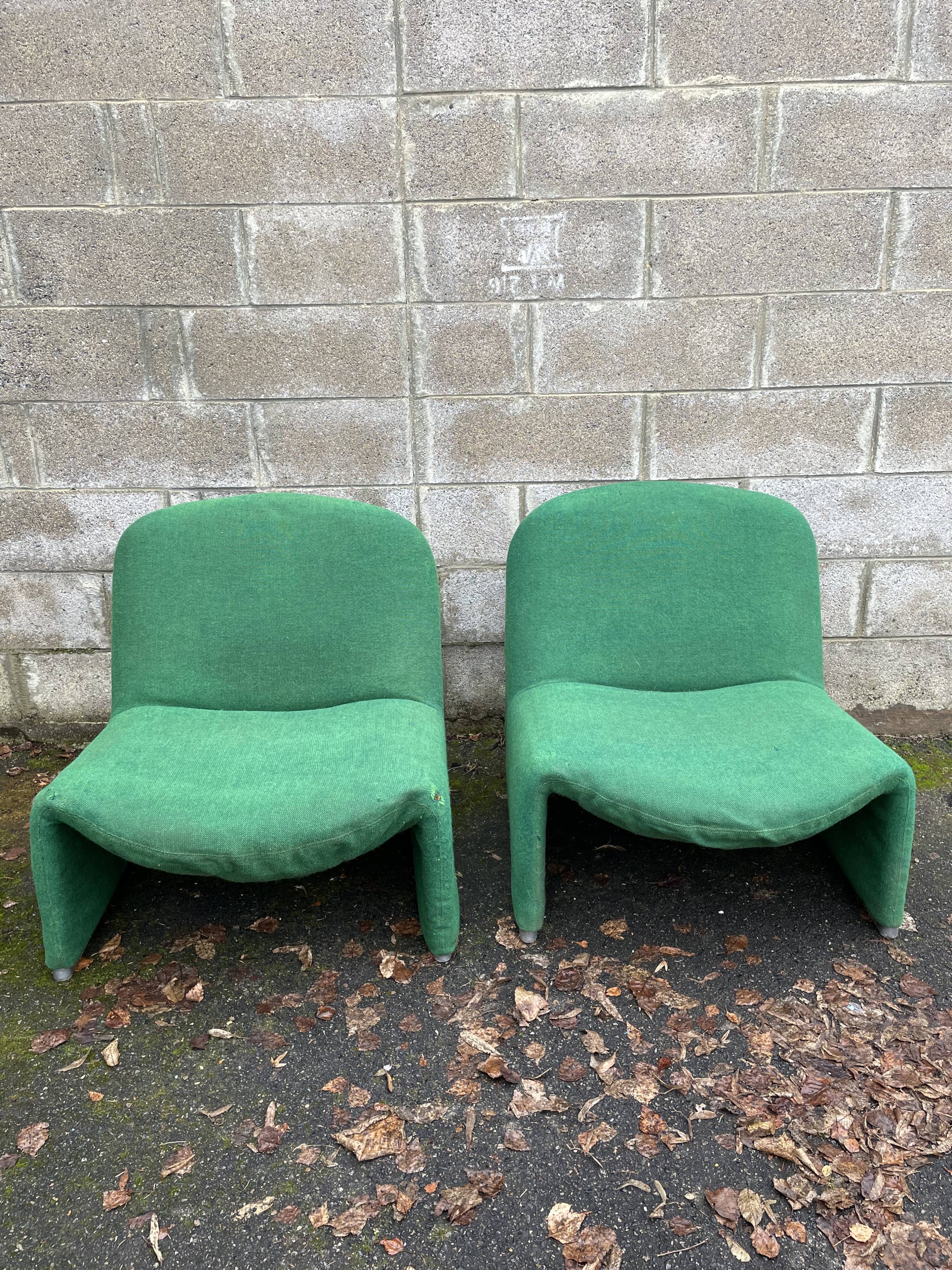 Set of 2 armchairs Alky, Giancarlo Piretti for Castelli, circa 1970