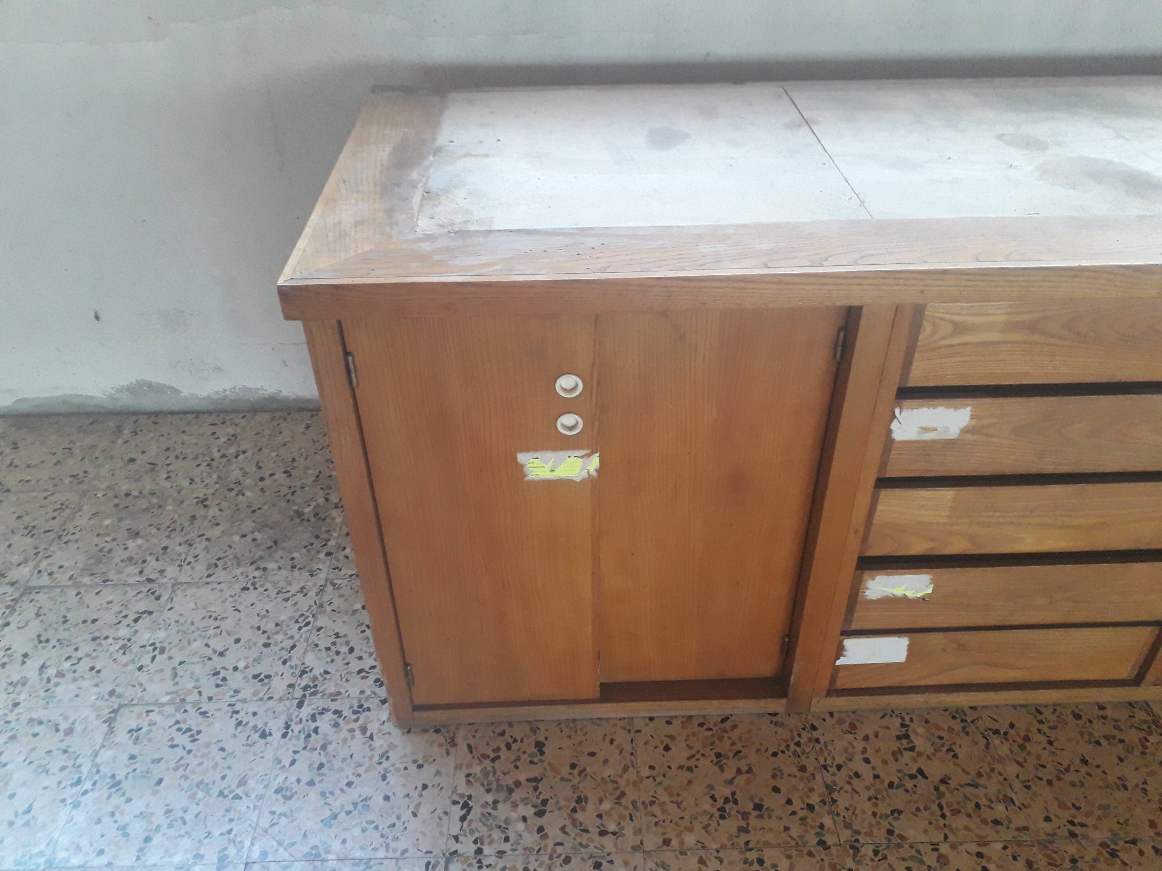 Cabinet with drawers 50 years, 450cm