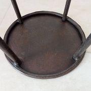 Brutalist high stool from the 1960s in solid steel.