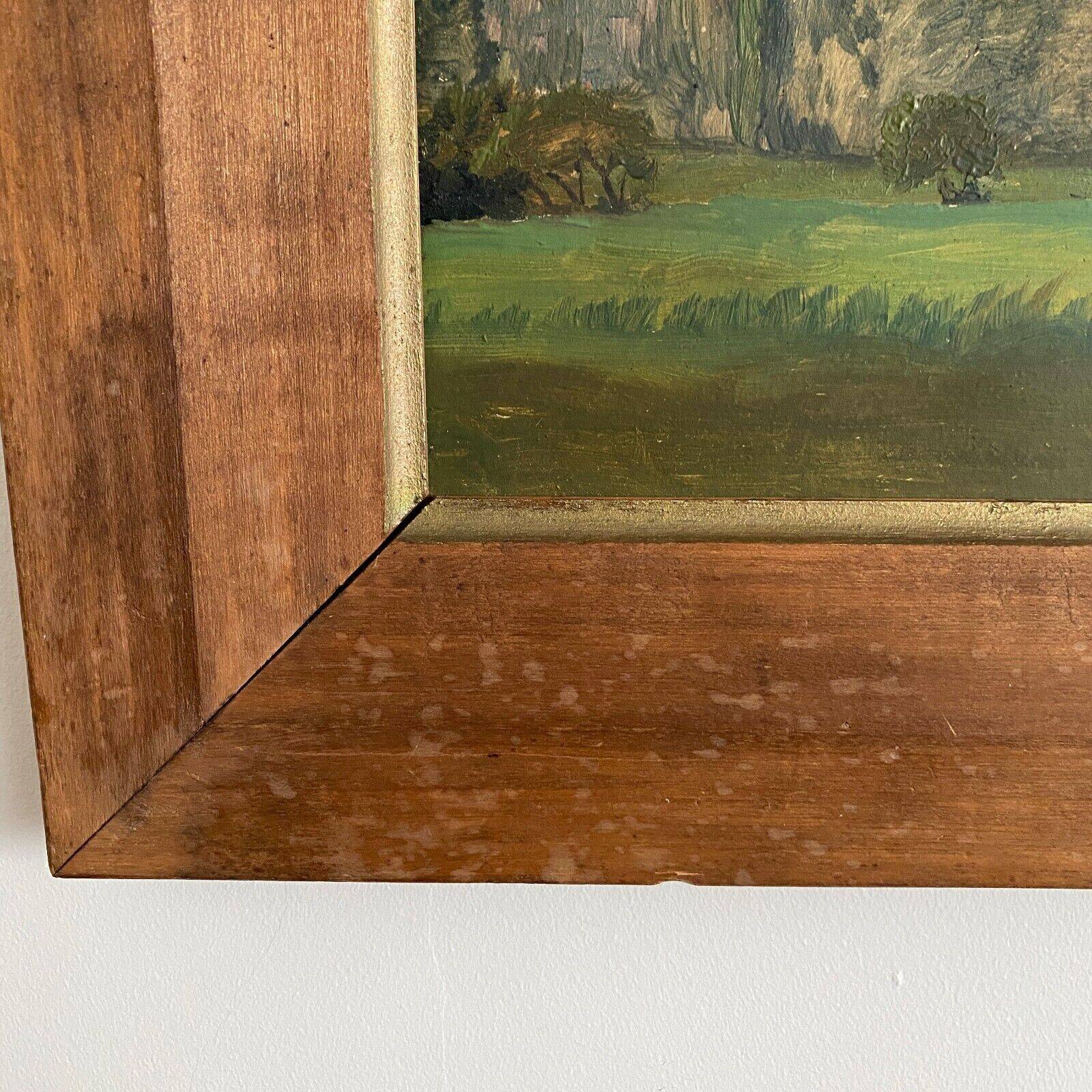 Oil on cardboard depicting a castle by E. Stefanski 20th century