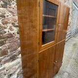 1950s French Art Deco Design Walnut Bookcase