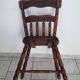Pair of solid wood saloon chairs from the 60s and 70s