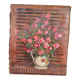 Oil on canvas still life bouquet of roses