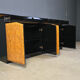 Vintage lacquer and burl wood credenza, 1980s
