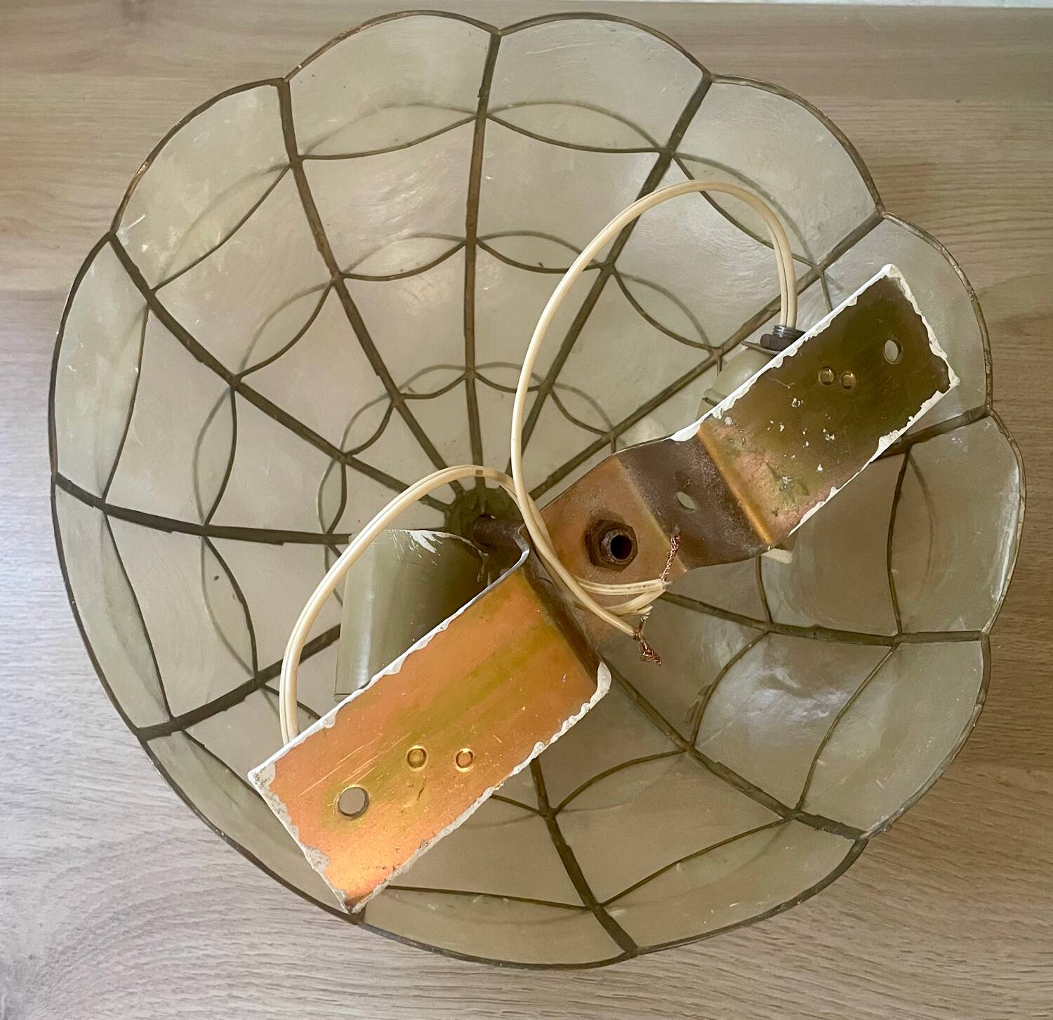 Vintage mother-of-pearl ceiling light