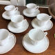6 Yugoslav porcelain coffee cups - FP Zaječar - white and gilding