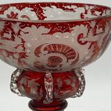 Grande coupe en cristal - Motifs d'animaux, époque 19ᵉ siècle