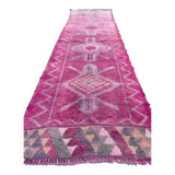 Vintage Turkish  Tribal Runner 318x90 cm veg dye wool rug tribal, handmade