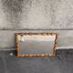 Antique turned wood mirror, handcrafted, country decor