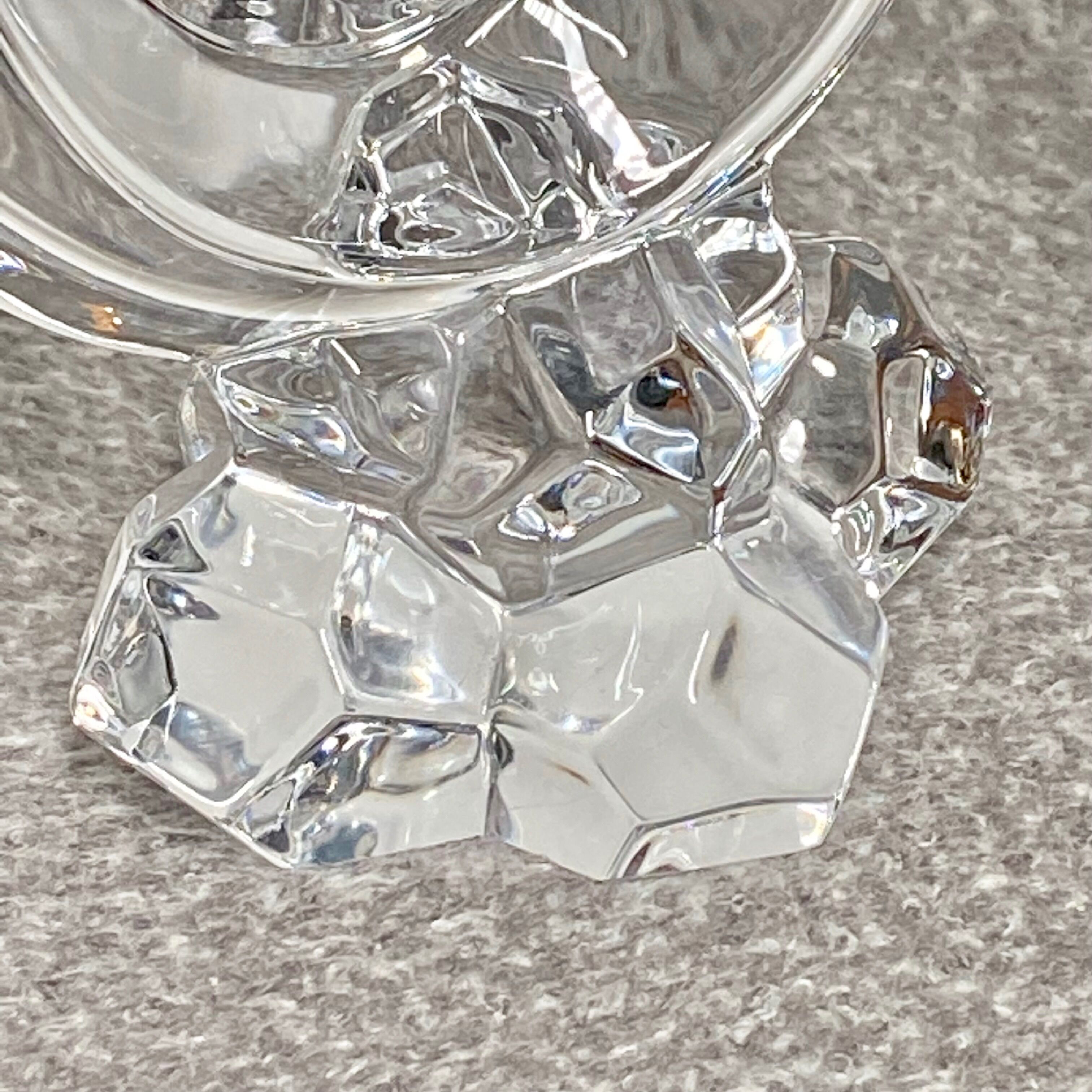 Pair of art deco crystal chandeliers, Cristallerie Vannes Le Chatel