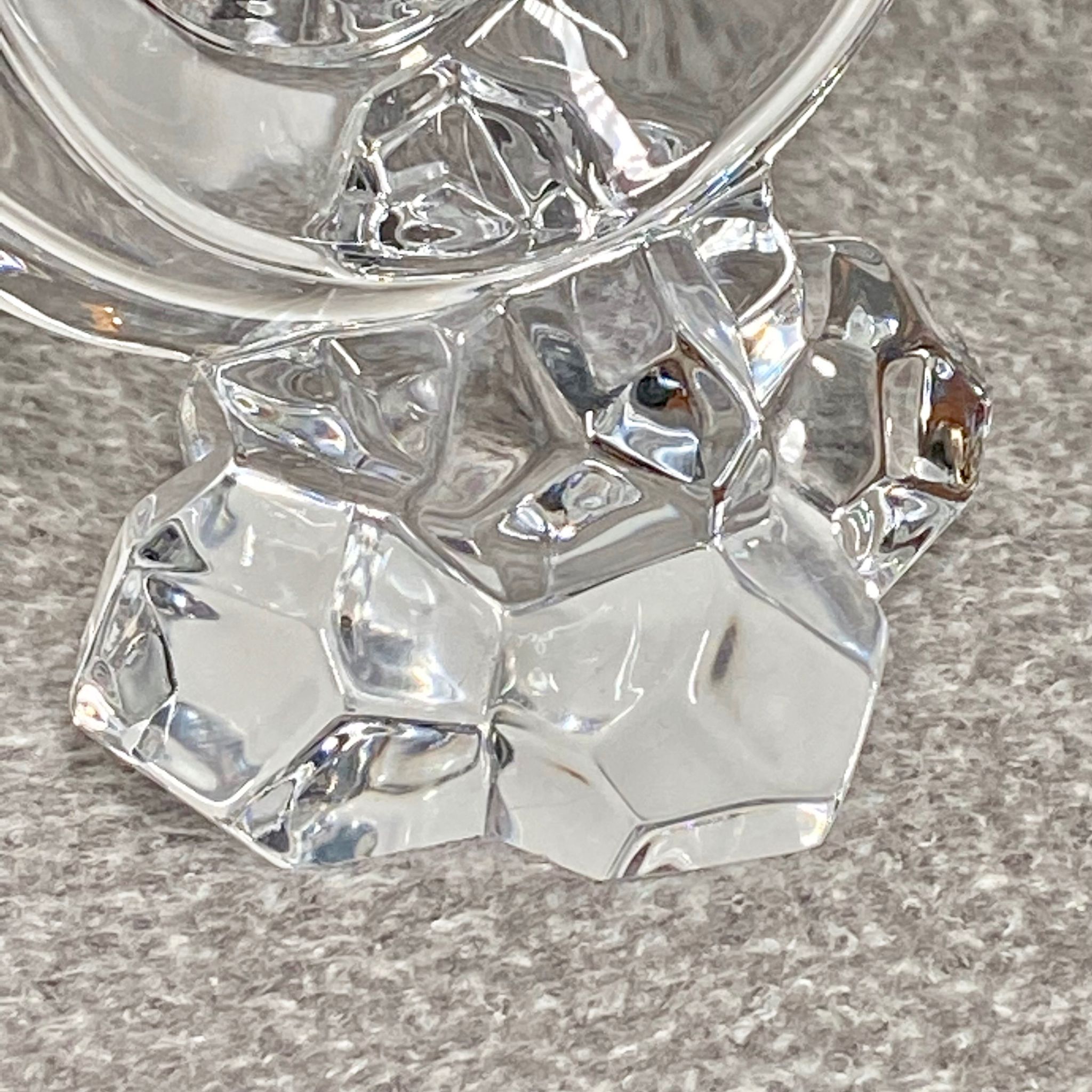 Pair of art deco crystal chandeliers, Cristallerie Vannes Le Chatel