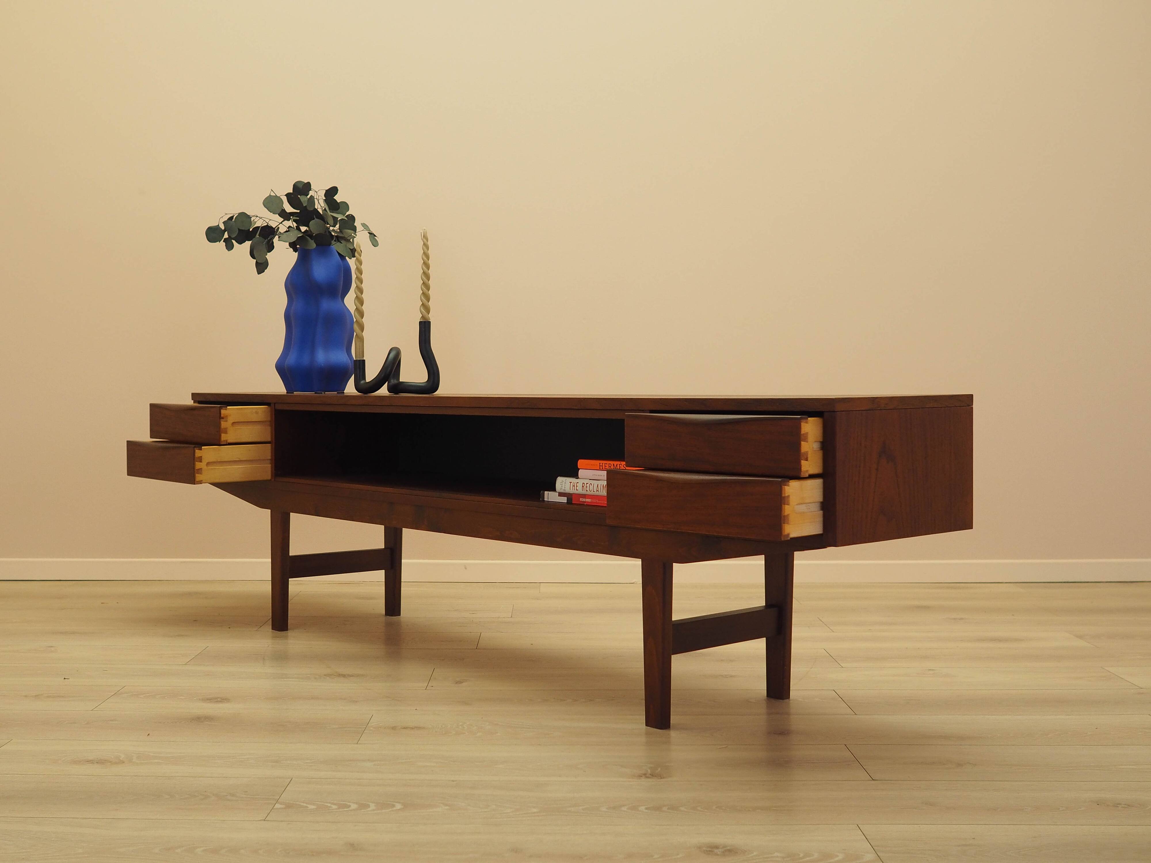 Teak lowboard, Danish design, 1970s, made in Denmark