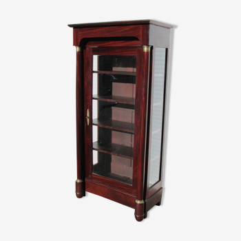 Empire bookcase in mahogany, glazed on 3 sides