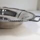 Serving dish in silver metal