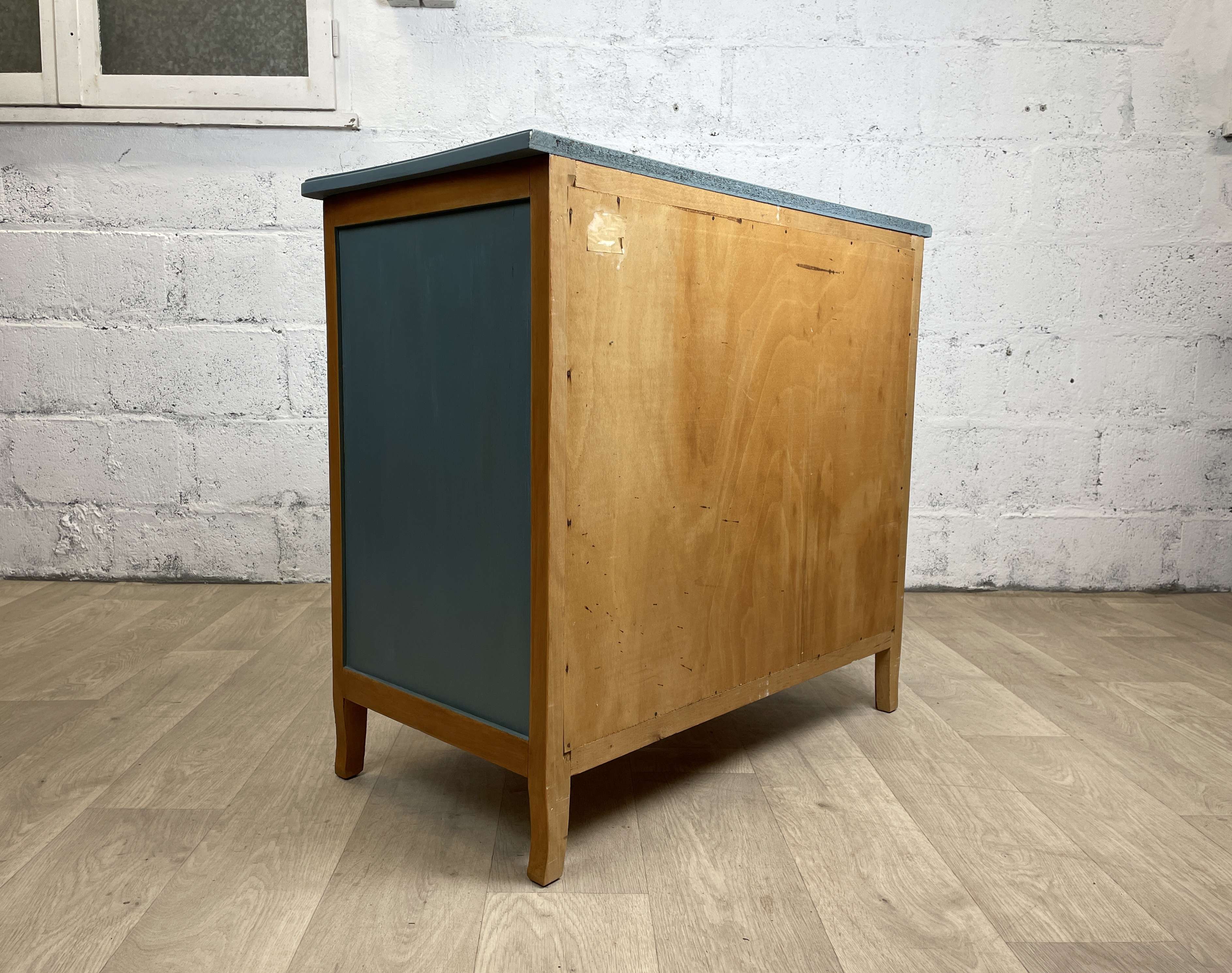 Vintage chest of drawers 3 drawers in restored wood with Liberon paint