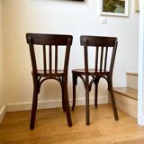 2 Baumann bistro chairs in dark wood