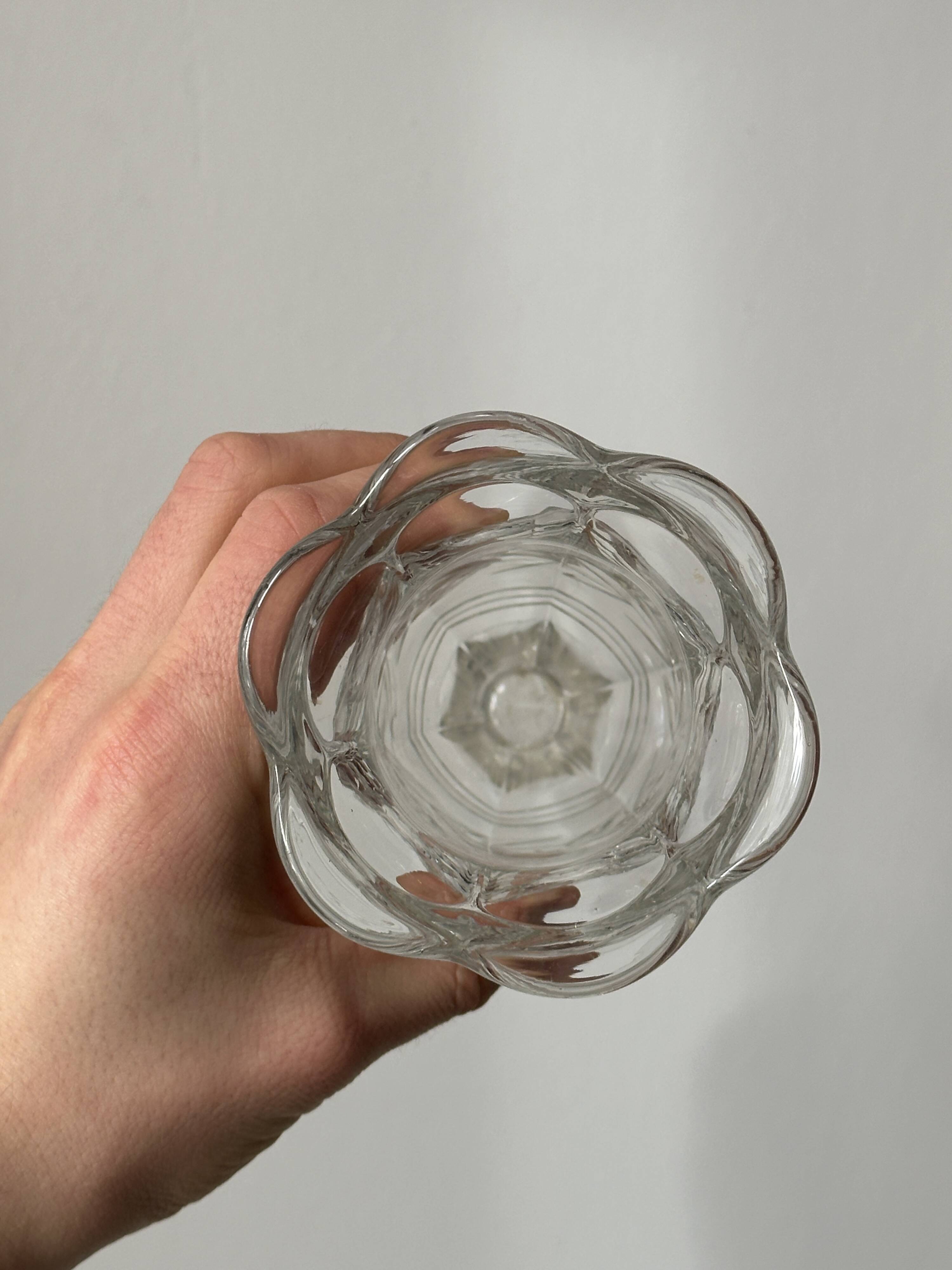 Chiseled crystal vase