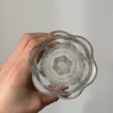 Chiseled crystal vase