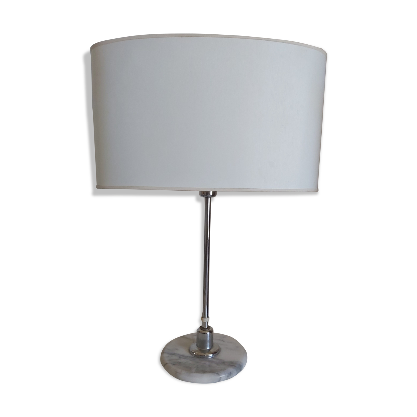 Vintage Ikea marble and metal lamp