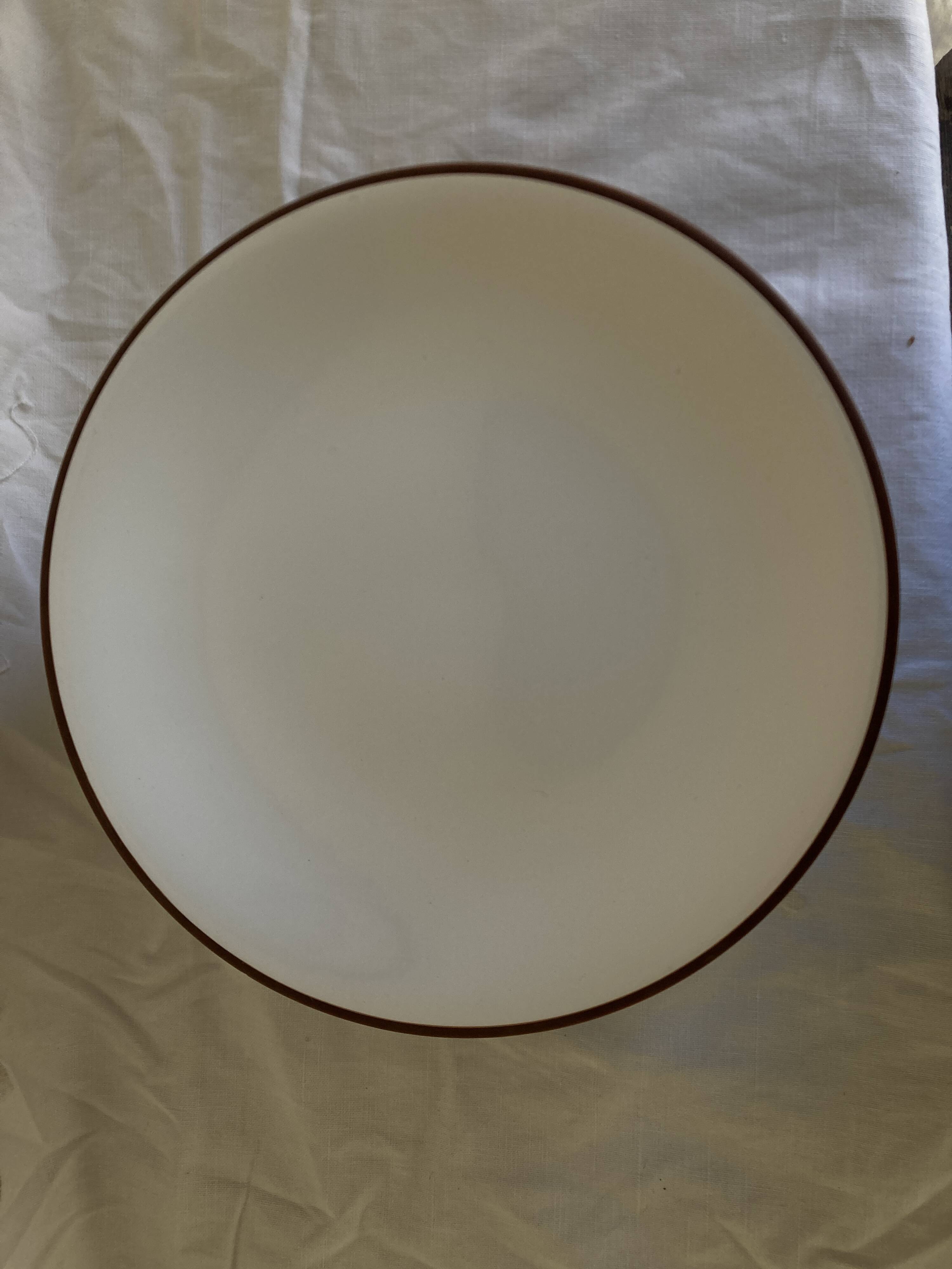 set of 12 flat plates in Siena enameled earthenware by KMK Scandinavian 1965