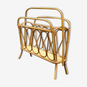 Rattan magazine rack