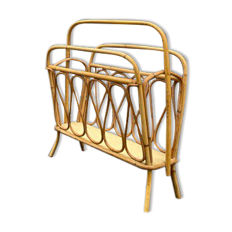 Rattan magazine rack
