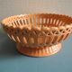Old basket bowl earthenware vintage decorative earthenware basket