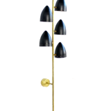 Italian wall sconce from the 50's 5 black cones