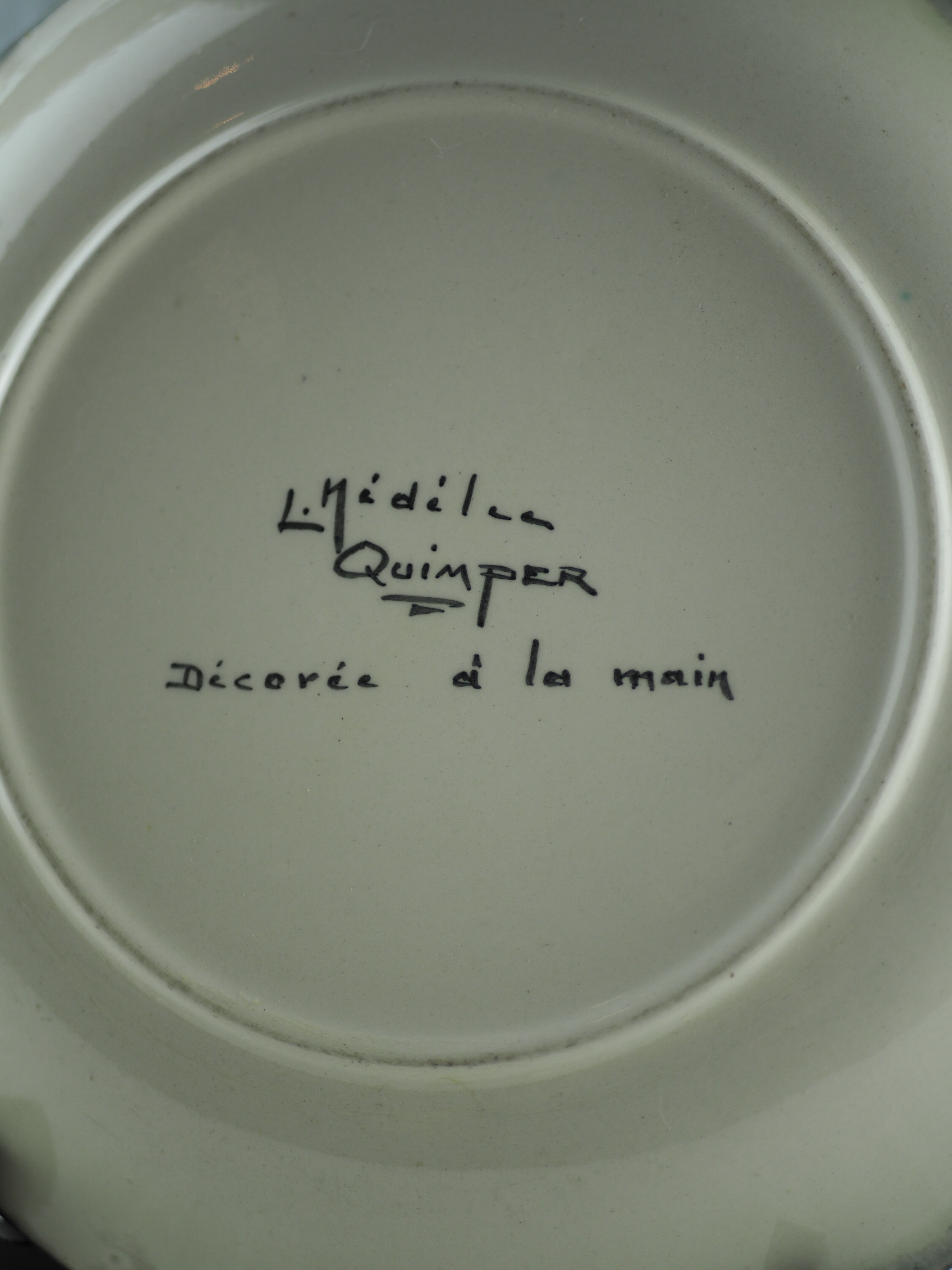 Decorative plate with ermine and stylized gorse patterns - Louis Nédellec - 60s / 70s