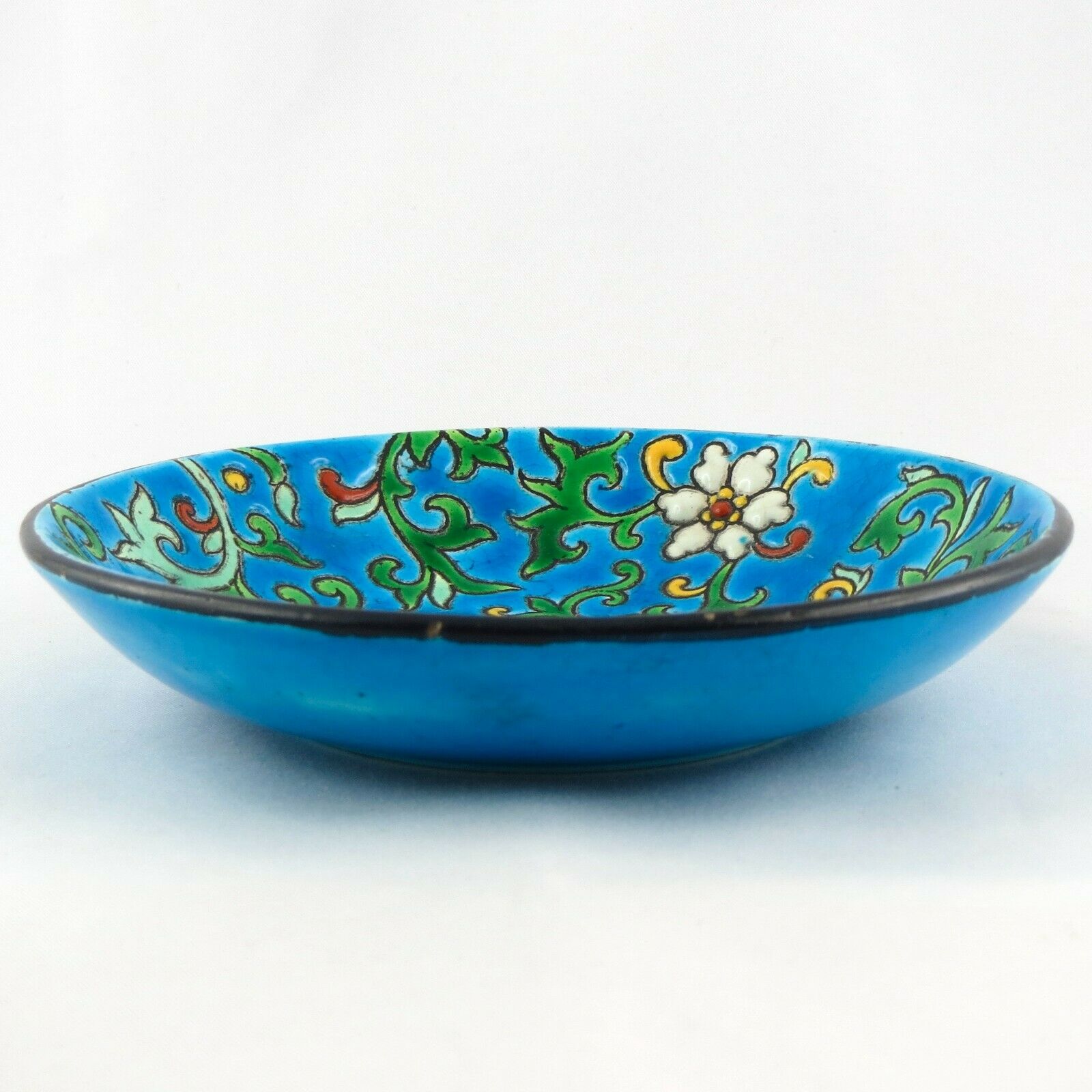 Cup burgundy enamels Old ceramic cracked earthenware