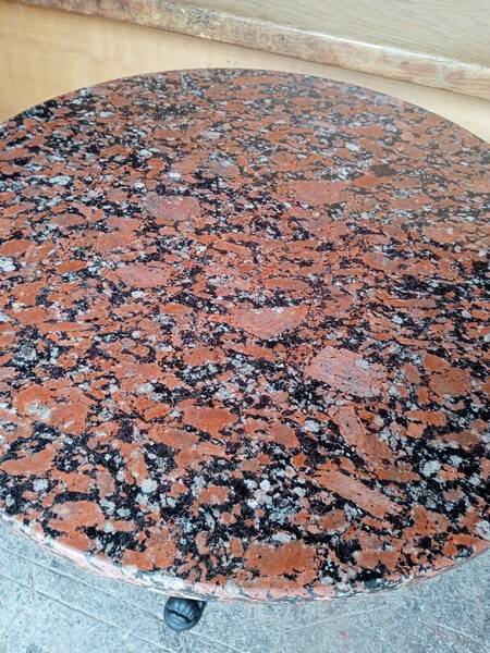 Tagle marble and cast iron bistro gueridon